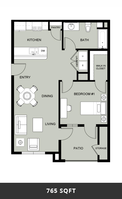 Building B - Floorplan 3 - 765 sqft 