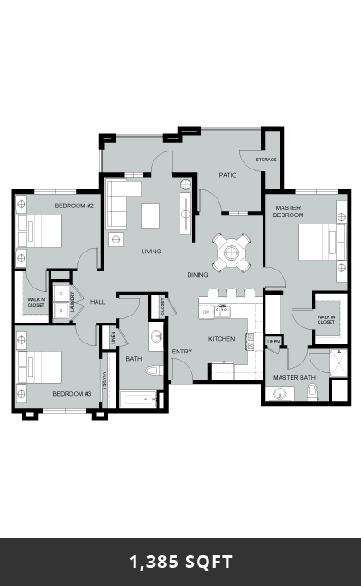 Building C - Floorplan 2 - 1,385 sqft